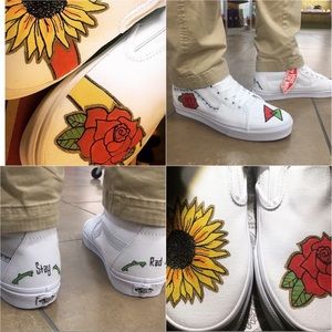 CUSTOM PAINTED VANS *Mens and Womens*